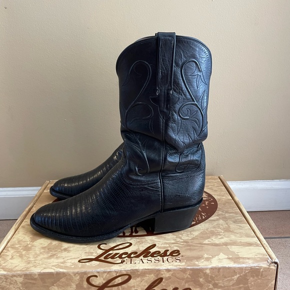 Lucchese Vintage BK LIZ/BK KANG Boots - Picture 2 of 12